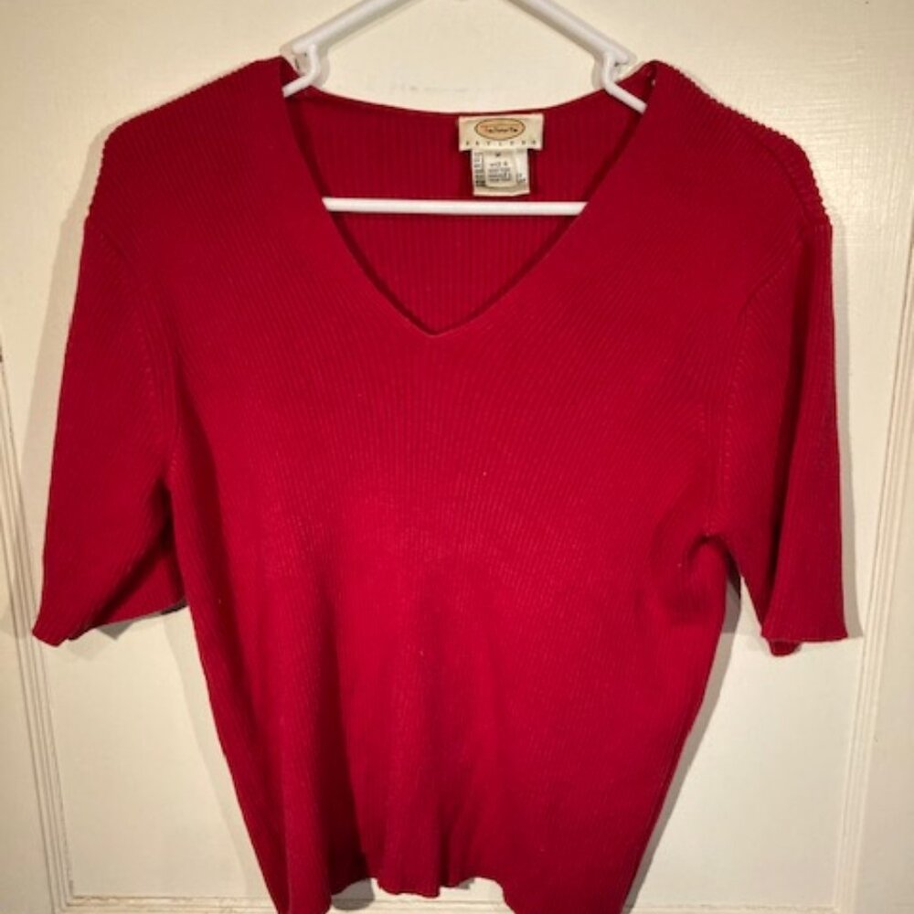 Red Talbots Petites Top